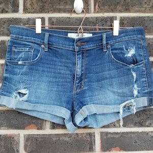 Abercrombie and Fitch | Distressed Midi Shorts